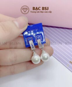 Bông tai bạc cao cấp dành cho chị em phụ nữ kiểu dáng trẻ trung phong cách