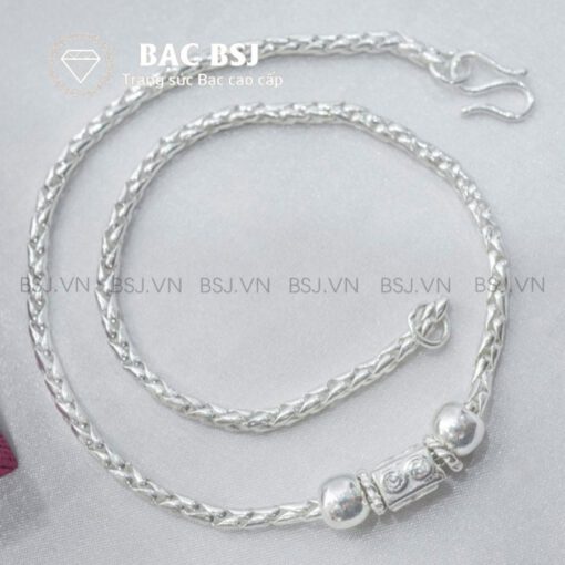 Dây chuyền bạc cho bé trai chất liệu bạc ta cao cấp. Bạc BSJ