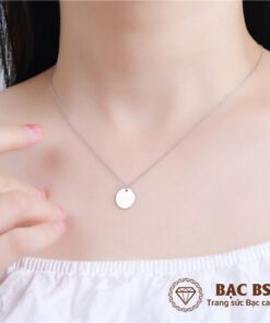 Dây chuyền bạc nữ chất liệu bạc S925 cao cấp khắc tên theo yêu cầu