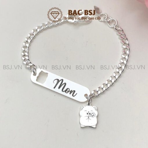 Lắc tay bạc cho mẹ và bé bạc ta cao cấp BSJ