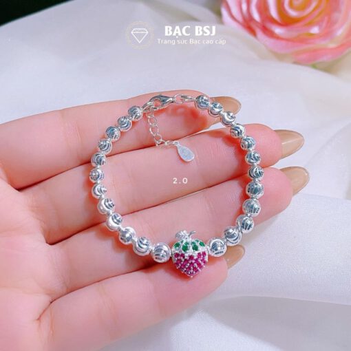 Vòng bạc cho bé gái chất liệu bạc S99 cao cấp